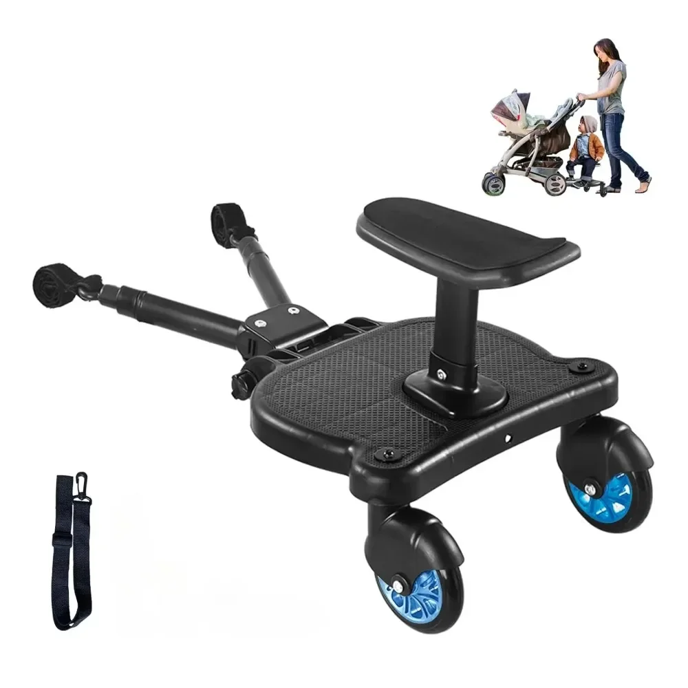 Baby Stroller Accessories Foot Rest Baby Stroller Pedal Adapter with Standing Plate Adjustable Pedal Adapter for Baby Children