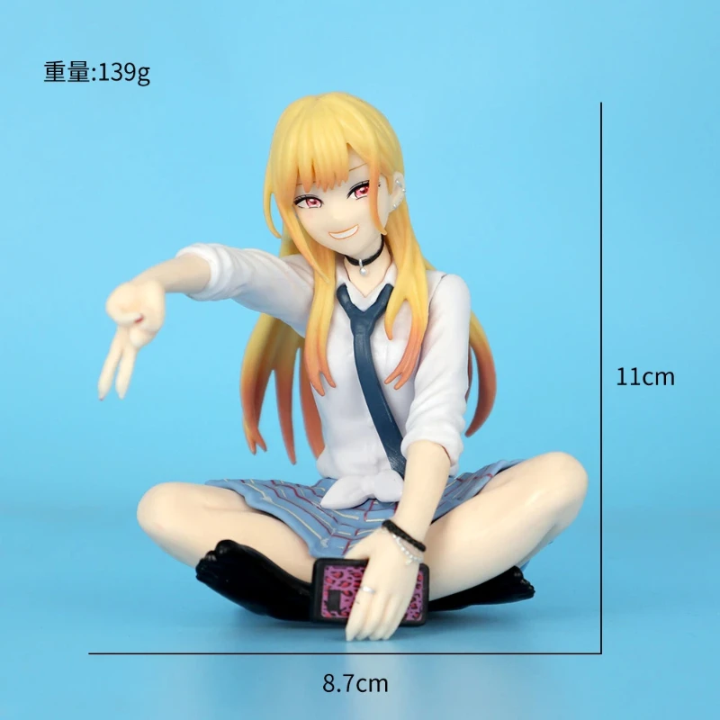 

Anime Marin Kitagawa Figure My Dress Up Sitting Pose Pvc Collectible Model Computer Case Decoration Ornament
