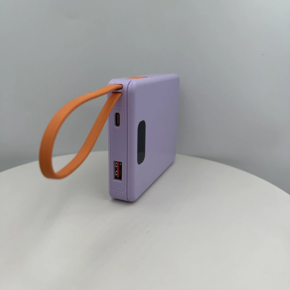 Free Welding Battery Holder Shell DIY 4*18650 Battery Power Bank Case USB Type C Ports with Cable Storage Box for Phone Charging