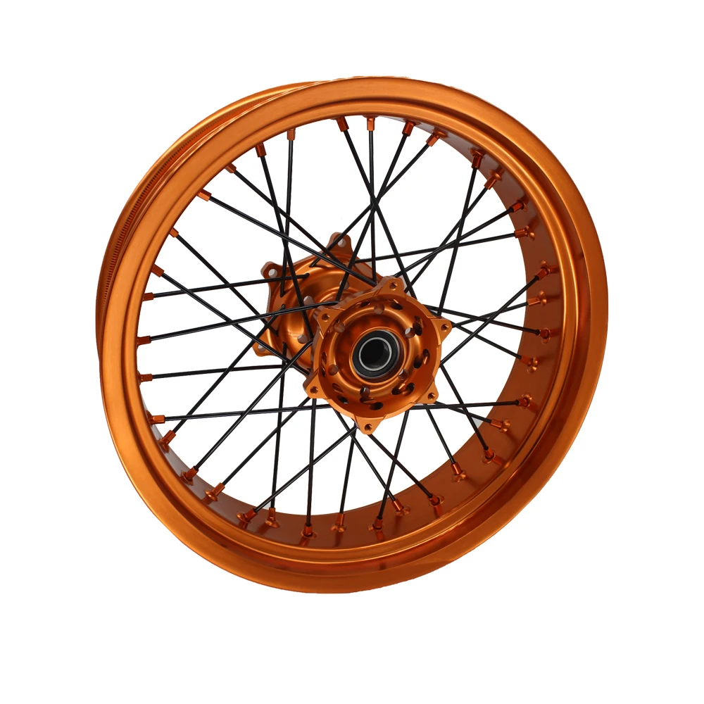 MOQ 1 Set Factory Direct 3.5*16 Front 5.0*17 Rear 17inch Rim Supermoto Wheel for Exc 125 250 350 450 500