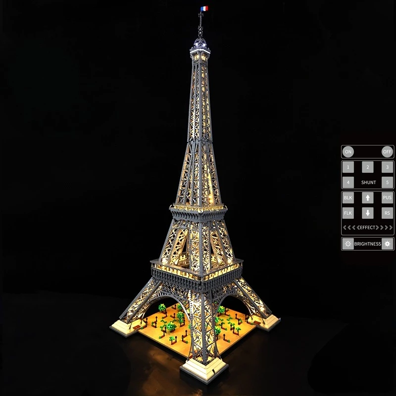 Conjunto de iluminação LED adequado para LEGO Torre Eiffel 10307 blocos de construção brinquedos de lâmpada (não inclui tijolos de modelo)