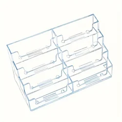 Transparent business card box, 4 layers and 8 grids, suitable for placement on the counter or desktop #Office & Trade Shows
