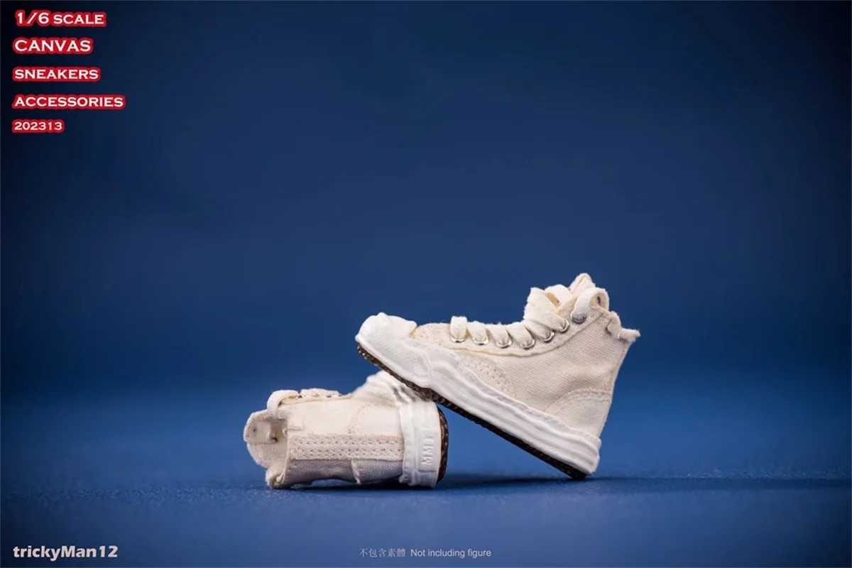 ファナティック TrickyMan12 202313 1/6 スケール兵士ホワイトハイトップキャンバス溶解靴モデルフィット 12 インチアクションフィギュア本体在庫あり