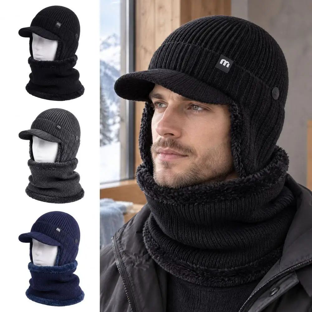 Men's Winter Hat Street Style Slightly Elastic Warm Cap for Outdoor Activities Suitable for Cold Weather Travel