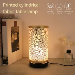 1PC Nordic style sunflower fabric desk lamp, warm and cozy bedside atmosphere lamp, bedroom and study decorative desk lamp