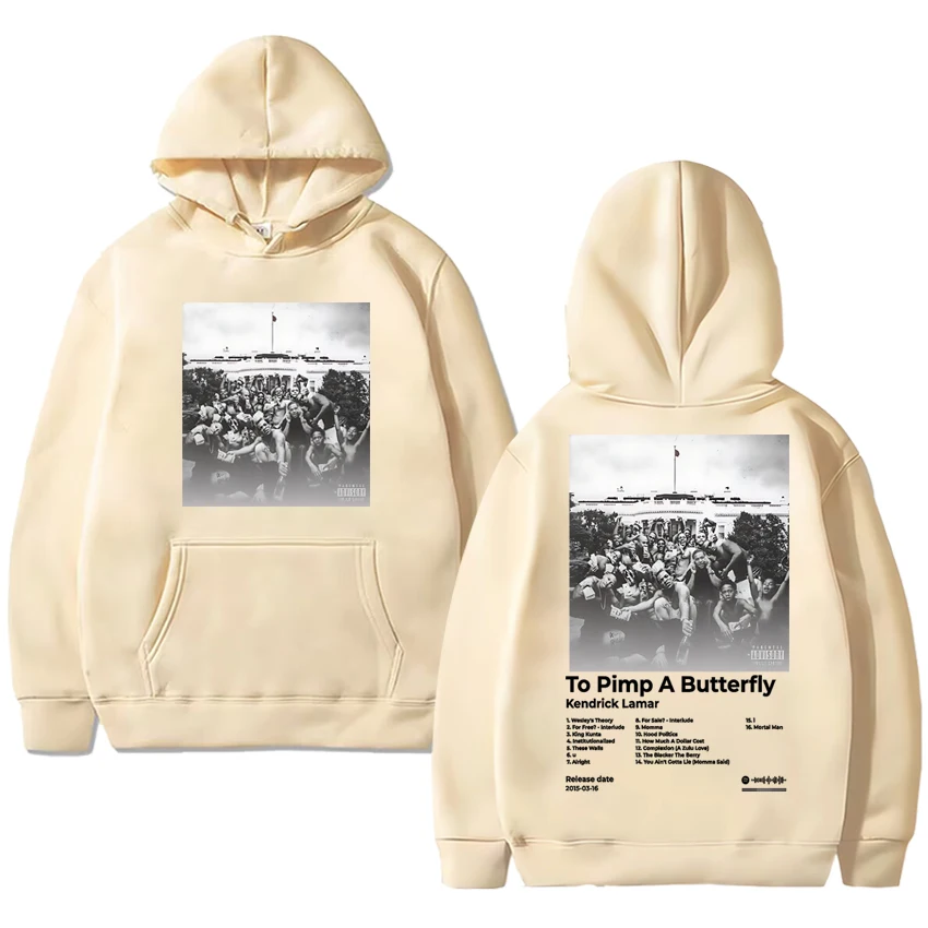 Hot Rapper Kendrick Lamar Album Poster Double Sided print Sweatshirt Men women vintage streetwear Hoodie Unisex  Fleece pullover