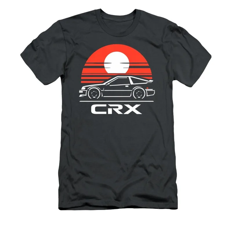

Honda Men's and Women's T-shirts Summer New CRX Racing Motorcycle Riding Off-road Enthusiasts Short-sleeved Retro Trendy Tops