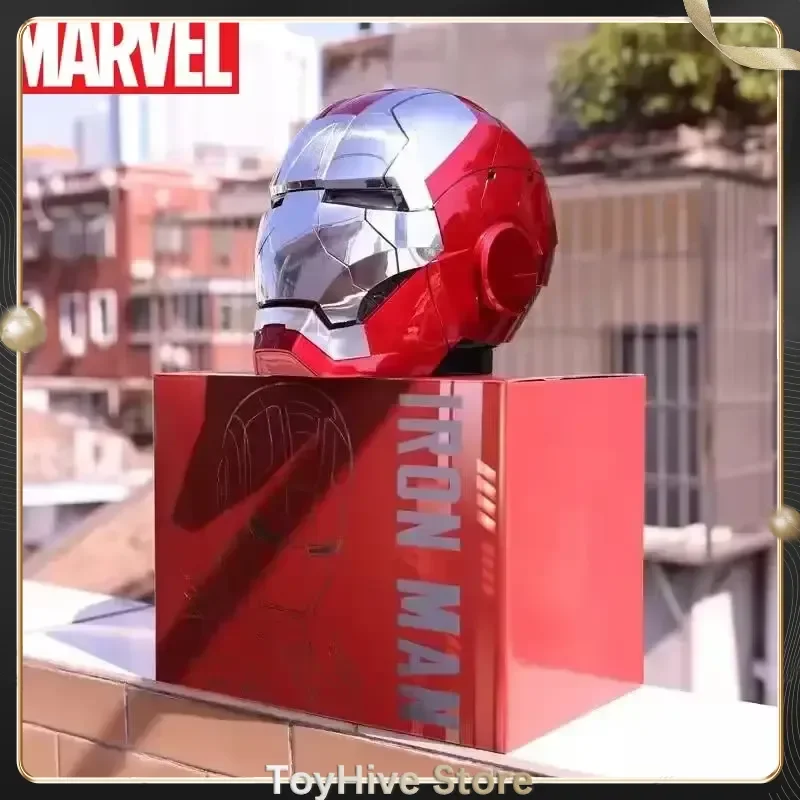 2025 Iron Man Mk5 Helmet Automatoc 1:1 Voice Control Avengers Mk7 Mk5 Cosplay With Led Light Electronic Close Ironman Helmet Gi view 2