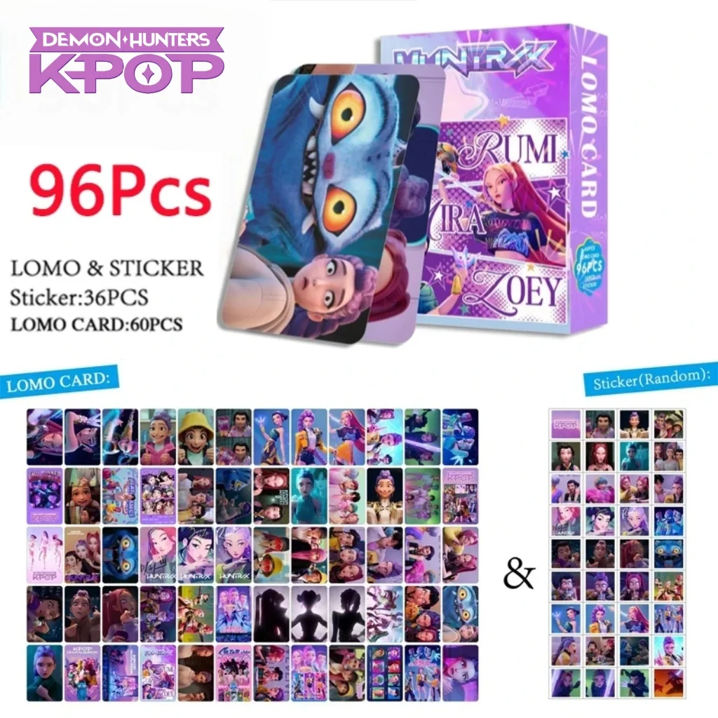 New 96pcs Witch Hunter Women's Team LOMO Small Card K-OPO Sticker Set Spot Animation Collection Card Gift Flash Card Cool