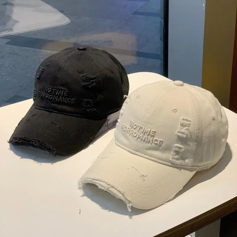 Baseball Cap 3D Embroidery Face Slimming Washable Adjustable Hat for Men Women Running Camping Outdoor Activities