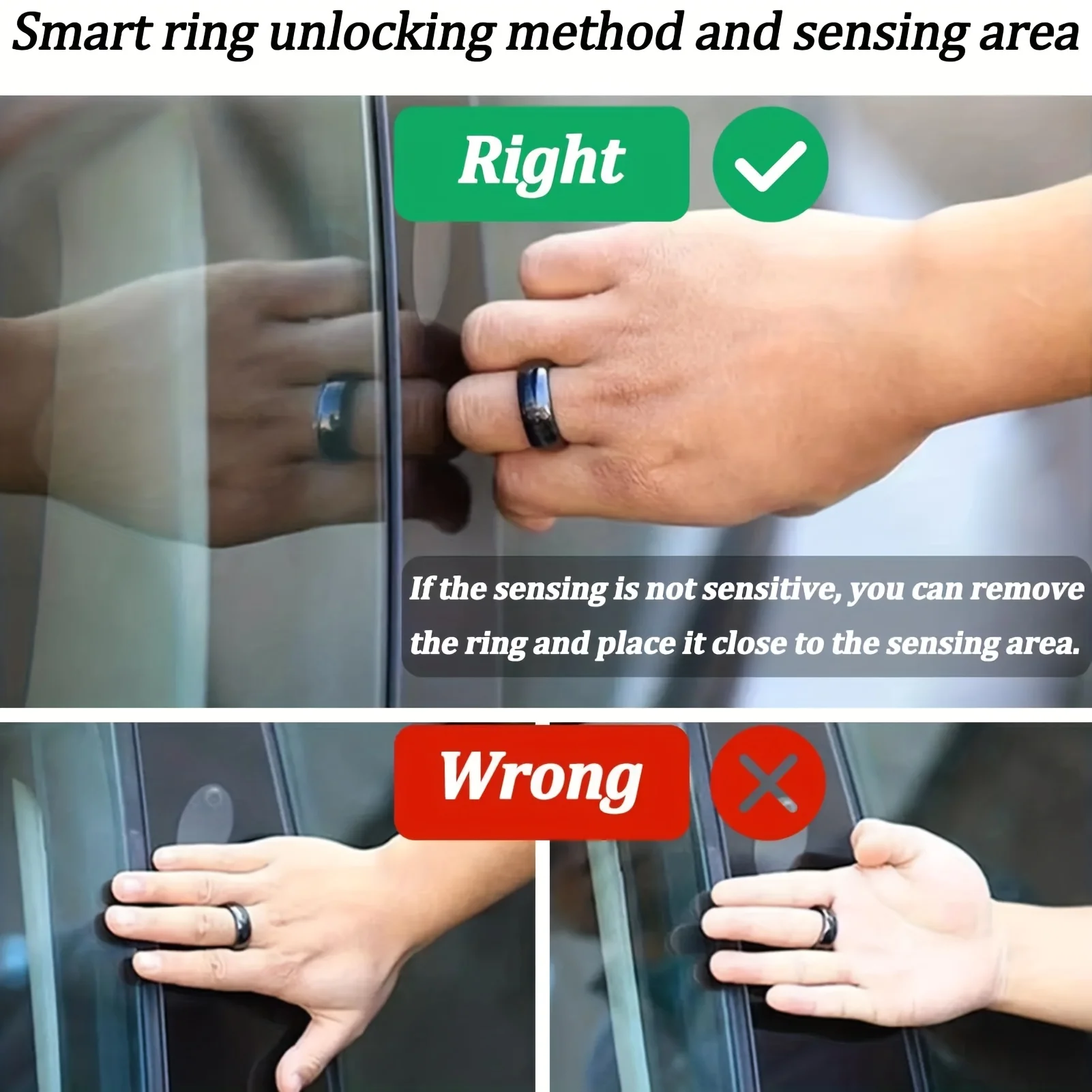 Für Tesla Model 3 Model Y NFC Smart Ring Keramik-Autoschlüssel-Chip Ersatz-Schlüsselanhänger, Ohne Batterie – Detail 5
