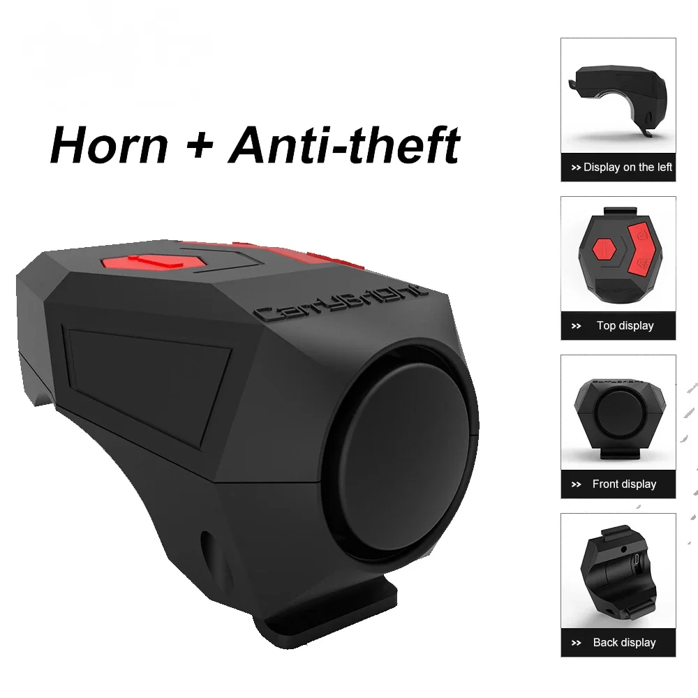 Bike Electronic Horn Bell Rechargeable Bicycle Anti-theft Bell 120db Loud Horn Waterproof Cycling Scooter Warning Alarm Ring