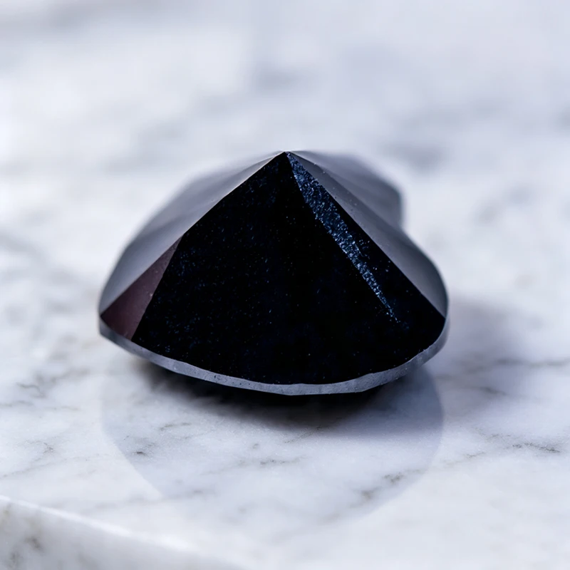 Moissanite Stone Heart Cut Black Color Lab Grown Gemstone for Ring Necklace Earrings Making Pass Diamond Tester with Certificate