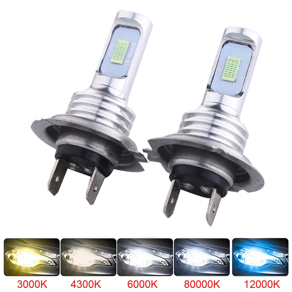 2Pcs Mini H4 H7 LED Car Headlight Bulbs Canbus LED H1 H11 HB3 9005 9006 HB4 CSP Chips 20000LM 6000K 12V 24V Auto Headlamp Lights