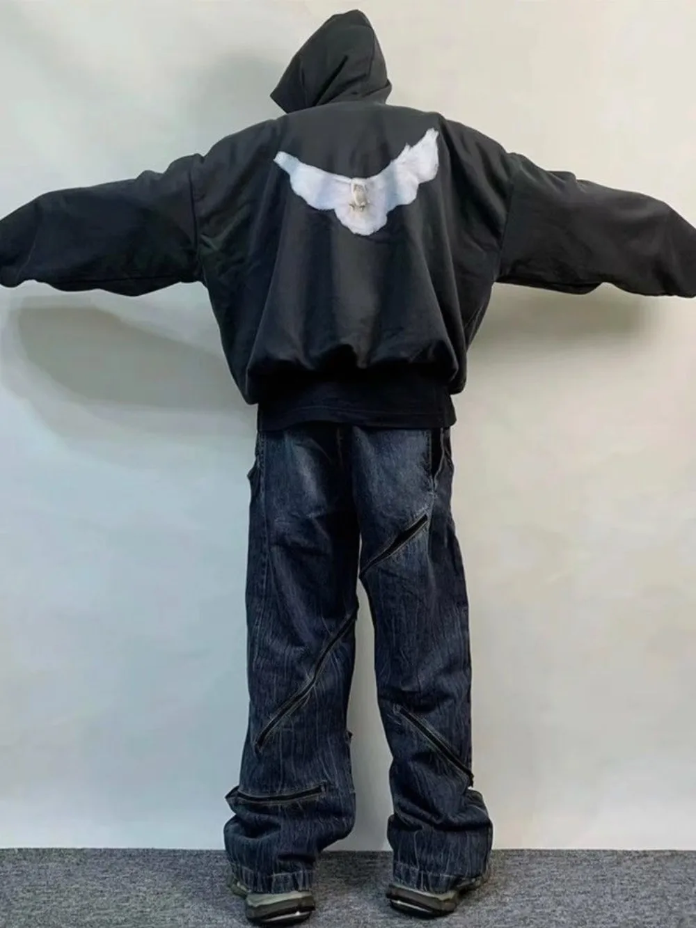 

Толстовка Y2K, женская и мужская эстетичная толстовка, повседневный большой пуловер в стиле ретро, куртка в стиле Харадзюку