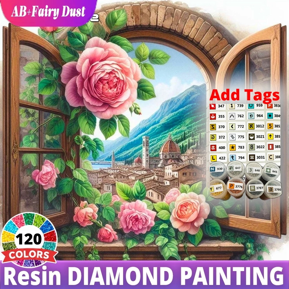 Resin Art Rose - 120 Color Resin DIY Diamond Mosaic