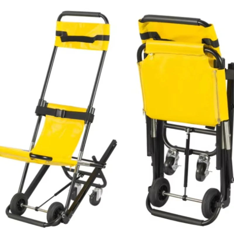 Factory Price Aluminum alloy foldable four-wheel stair climbing ambulance chair stretcher to transfer patients