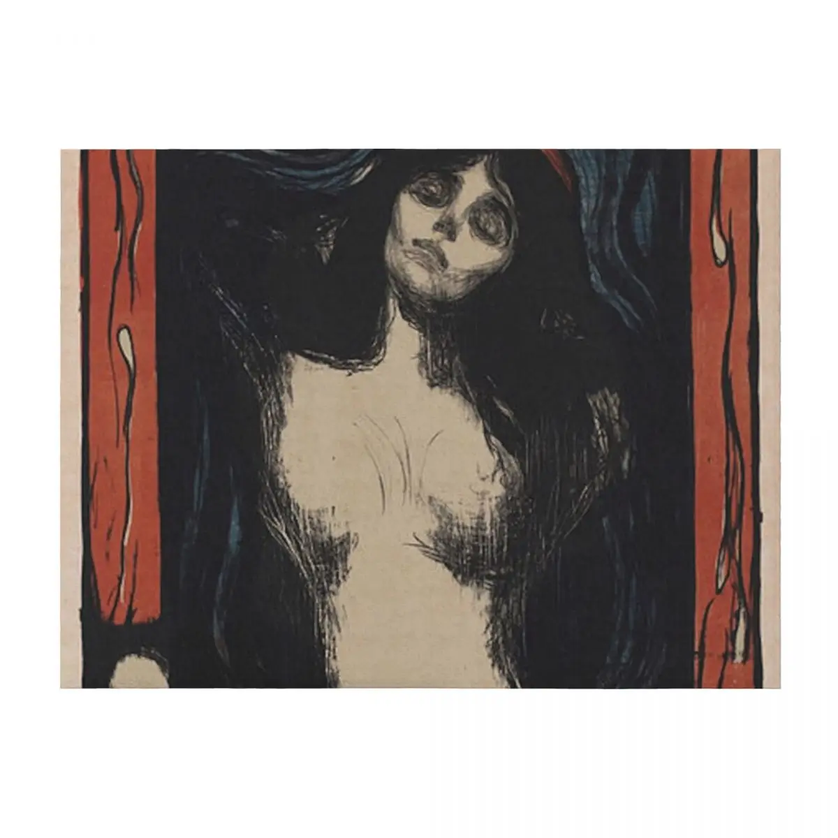 

Одеяло MADONNA - EDVARD MUNCH, роскошные покрывала, красивые одеяла для диванов