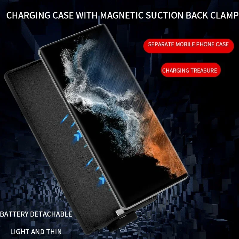 JayoWade 5000Mah S22Ultra Battery Charger Case For Samsung Galaxy S22 Ultra Battery Case S22 Ultra Phone Bag Cover Power Bank