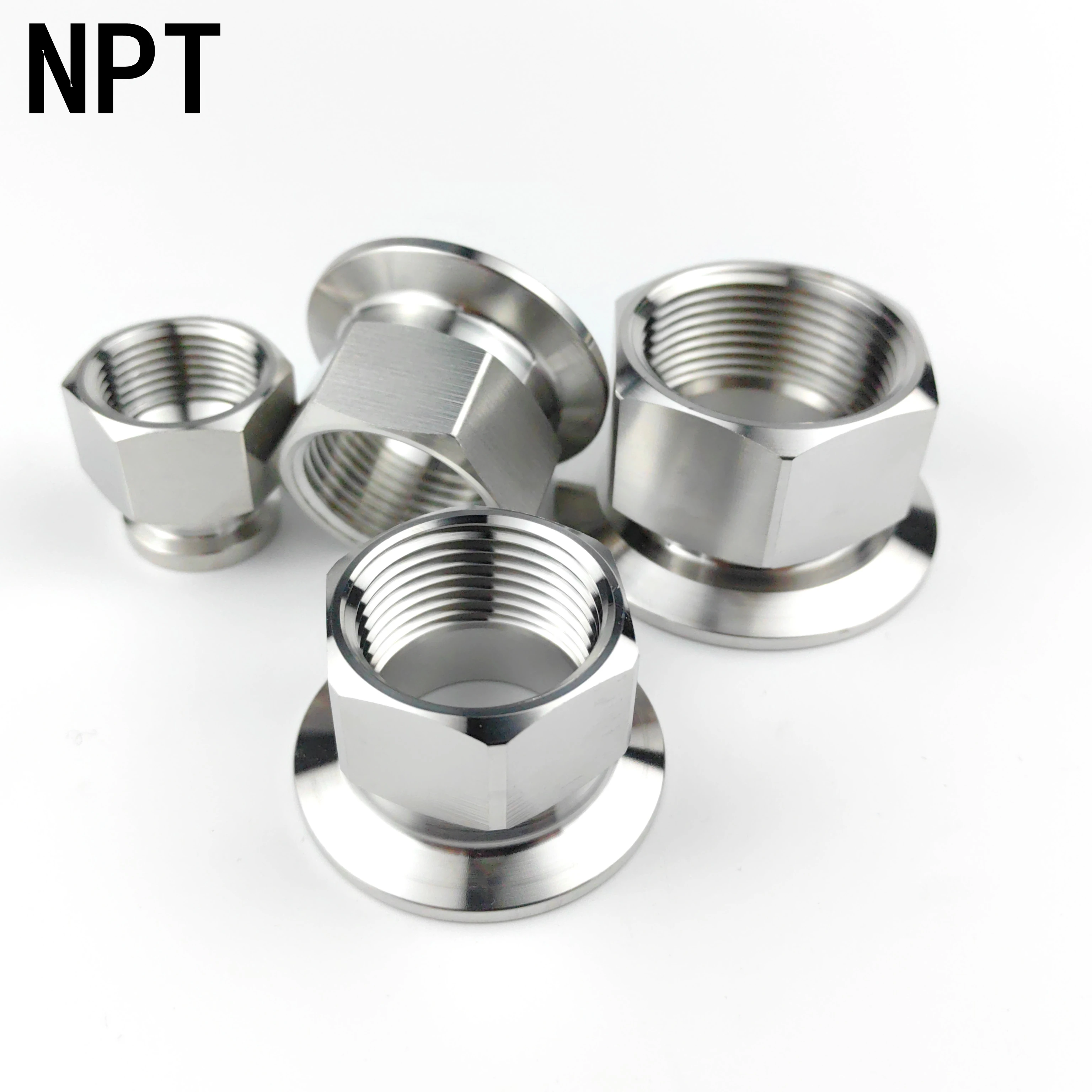 

NPT Female Adapter Sanitary Stainless Steel Tri Clamp SS304 Pipe Fitting 25.4 50.5 64mm Clover For Ferrule Homebrew 1" 0.5"