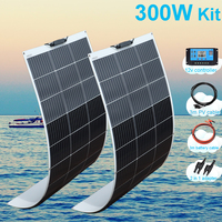 12v solar panel 300w 280w 240w 200w 100w flexible photovoltaic panel system for home balcony camper boat RV EU warehouse ship