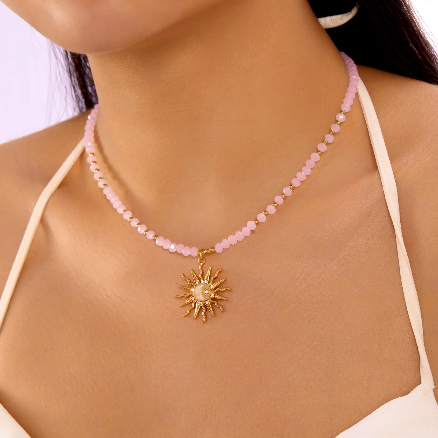 Mode Metall Sun Star Anhänger Halsketten für Frauen Böhmischen Bunte Perlen Kette Halsketten Handgemachte Exquisite Schmuck Geschenke – Detail 17