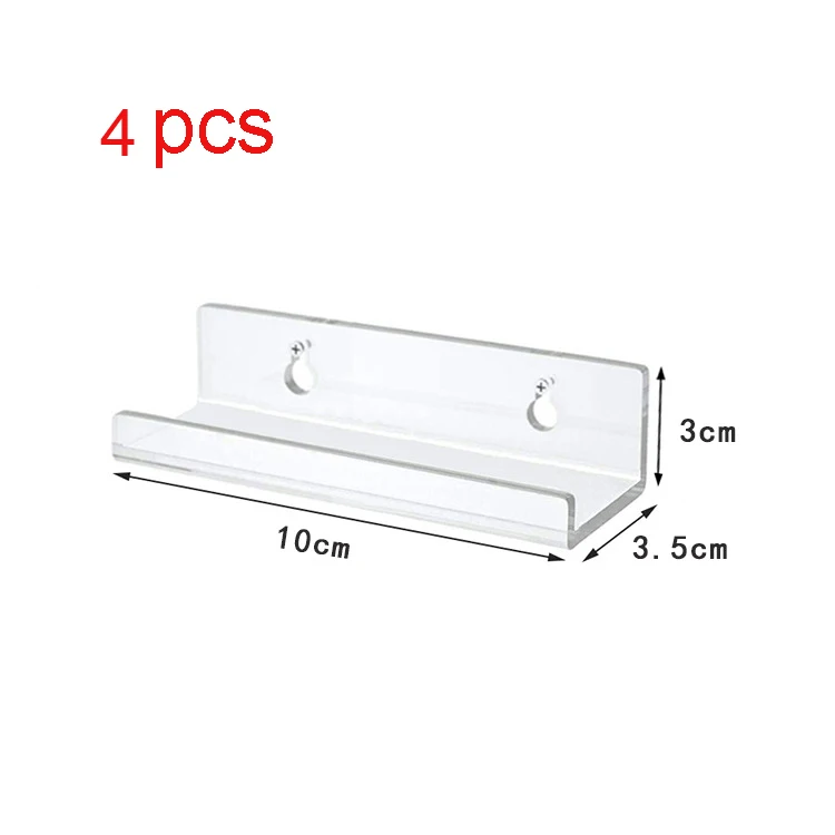 2/4/6/8 Stuks Helder Vinyl Record Plank Muurbevestiging Houder Muur Acryl Album Record houder Weergave Uw Dagelijkse LP Voor Home Decor