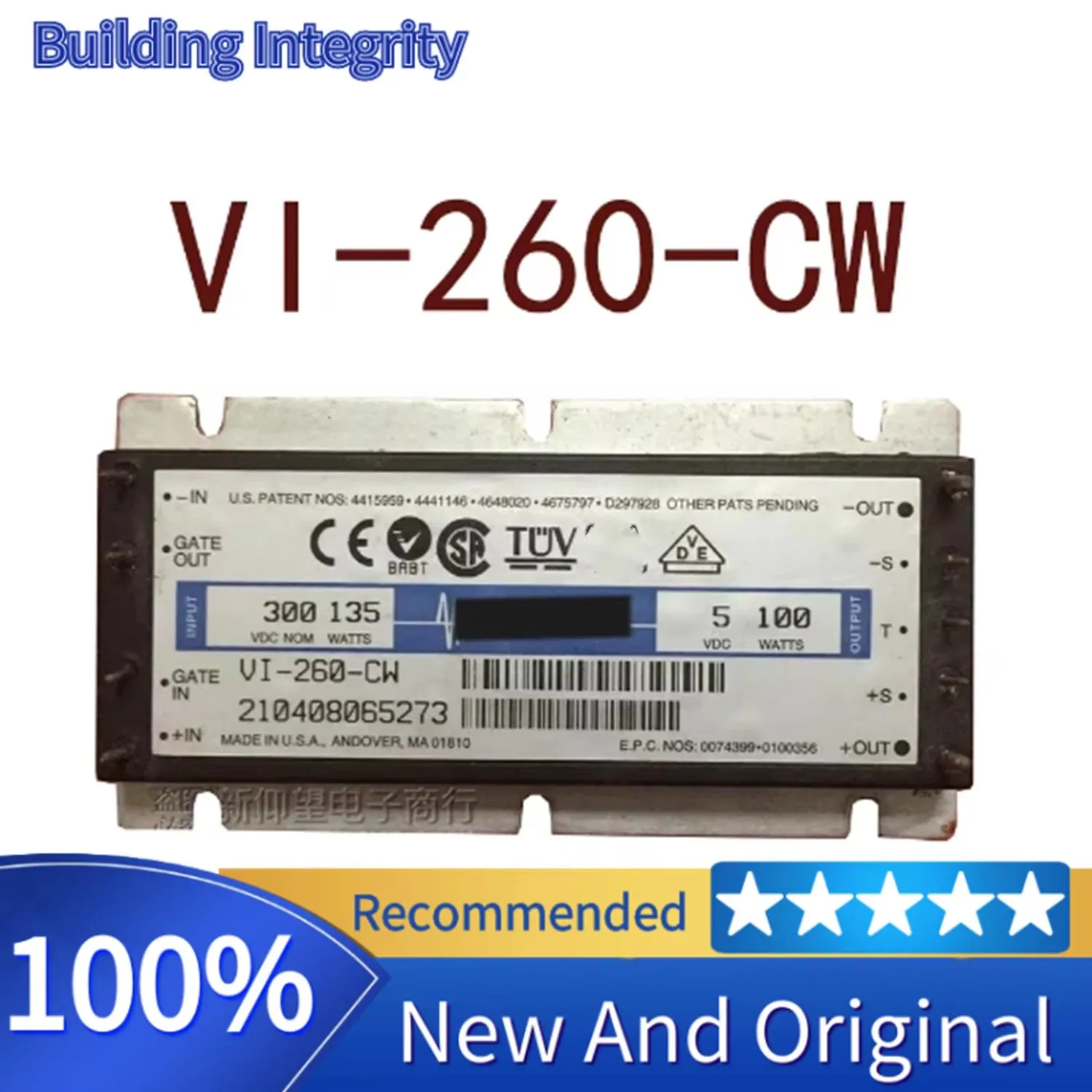 

1PCS Original-- VI-260-CW DC 300V-5V 100W20A