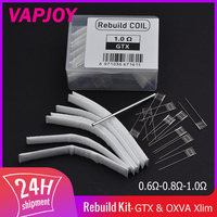 Rebuild Kit for GTX 0.8 OXVA Xlim V2 1.0 0.6 Mesh Resistance Wire 0.6-1.0ohm Coil Head DIY Repair Replacement Tool Set