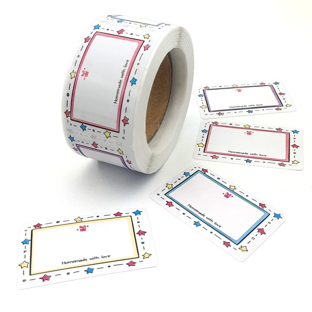 250Pcs Rectangle Canning Labels for Food Containers Jars Kitchen Restaurant Storage Organization,Can write,1" x 1.8"