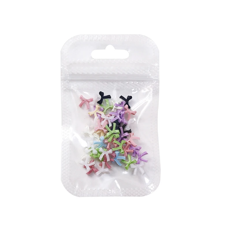 50 pezzi di ciondoli per unghie con papillon a nastro, di lusso leggero, in stile ins, con decorazioni in resina 3D per un look manicure chic e alla moda