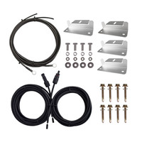 Renogy Wiring and Mounting Kit for 100W Solar Setup - Complete Kit with Cables & Z - Brackets, TUV - Tested, UV Resistant