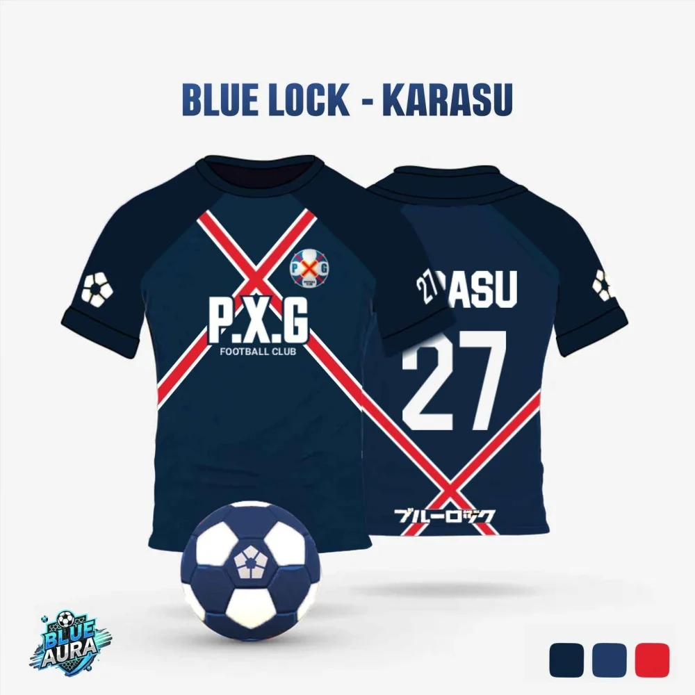 

P.X.G Blue Lock Japanese Anime Jersey Football Uniform No.9 Rin Shidou Cosplay T Shirts Men's And Women's Casual Sports Tops