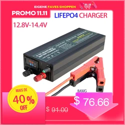 Lifepo4 Charger Power 12V 60A 100Ah Lithium Battery Charger Current /Voltage Adjustable Solar System Battery Power Accessories