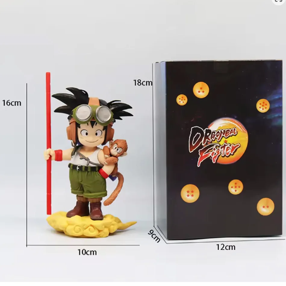 Anime Dragon Ball Son Goku Figuur Met Aap Kid Goku Action Figure16cm Pvc Standbeeld Collectie Model Speelgoed Geschenken