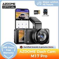 AZDOME 3K Dash Cam M17 Pro 150°FOV Built-in Wifi ADAS Car DVR Smart Voice Control Super Night Vision 24H Parking Mode Loop Recor