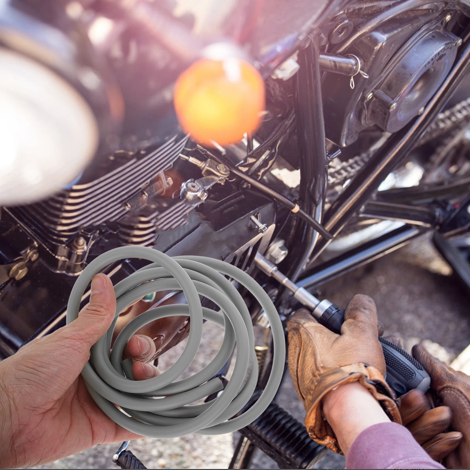 

Motorcycle Fuel Line Hose Universal Oil Pipe Rubber Anti Aging High Pressure Fuel Line for Dirt Bike Scooter