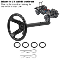 Universal Black Plastic RC Steering Wheel for 1/10 Scale RC Crawler Car RC Accessory