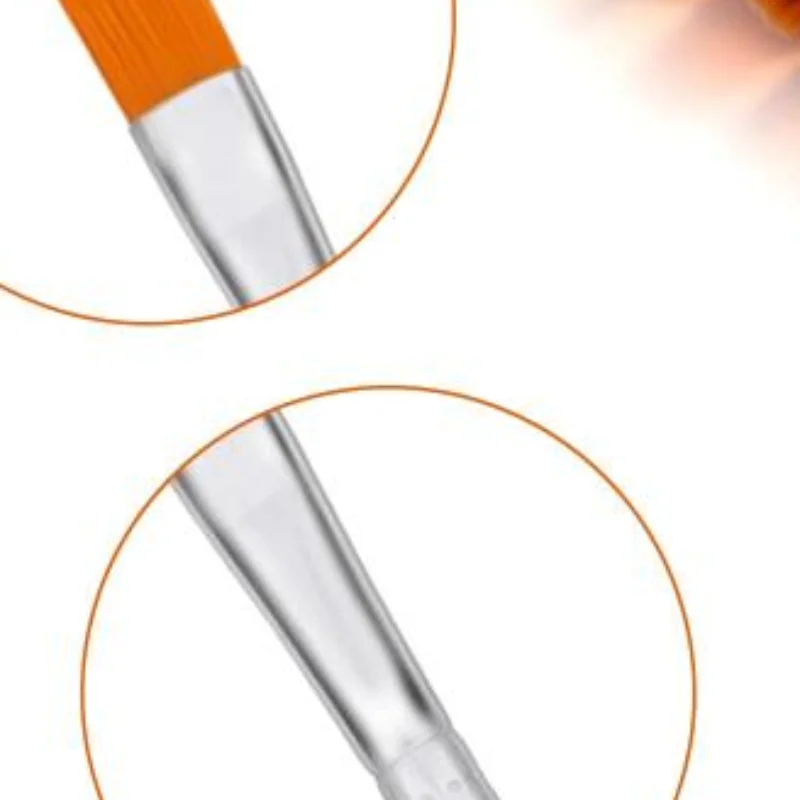 20/50/100 Pcs Wood Handle Painting Brushes Set Art Round Flat Hair Nylon Hair Paint Brush For Acrylic Watercolor