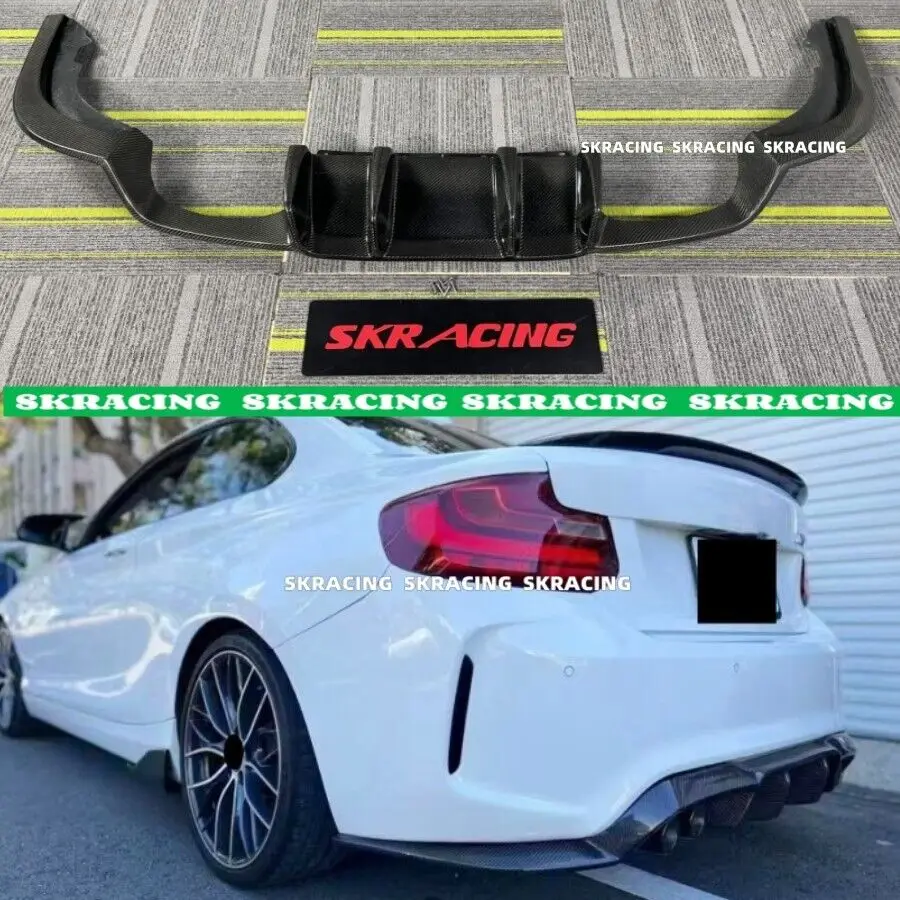 For BMW M2 M2C F87 2016-2021 New Style Real Carbon Fiber Rear Bumper Diffuser Lip Body kit