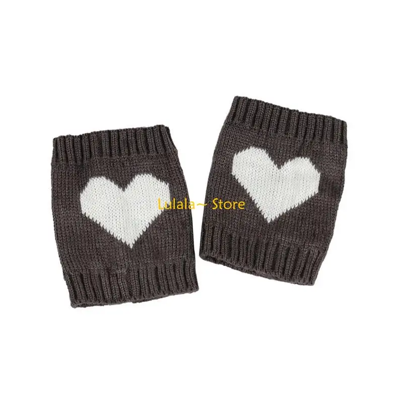 Y4QA Love Heart Knit Leg Warmers for Boots Women Short Ankle Leg Covers Warm Short Fashion Leg Warmers for Female