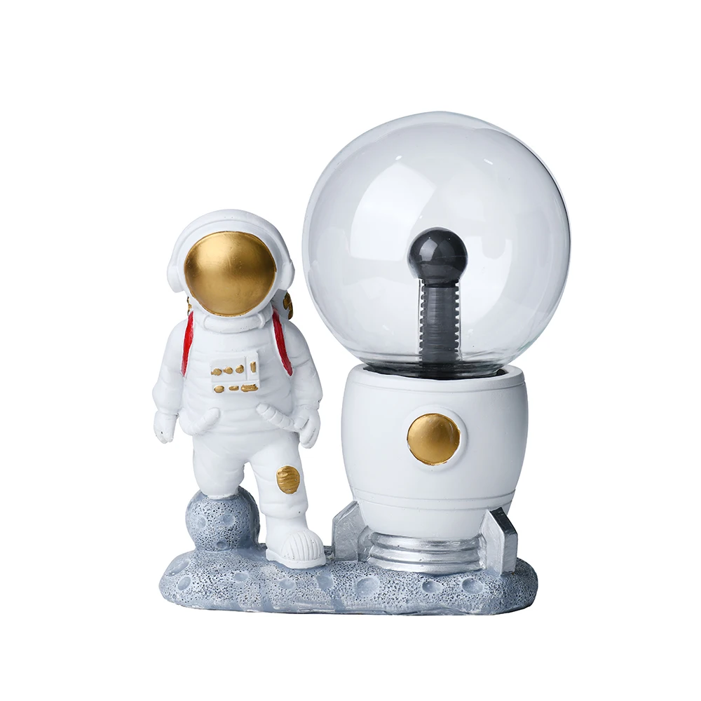 Lampu bola Plasma berdiri astronot, bola kaca 4 inci, sensor sentuh, pencerahan sains, ornamen dekorasi Interior yang keren