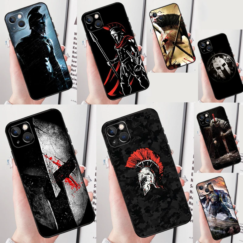 

Spartan Phone Case For iPhone 16 Pro 15 Pro 12 13 Mini 11 14 Pro Max XR 16 15 Plus 16e Cover Coque