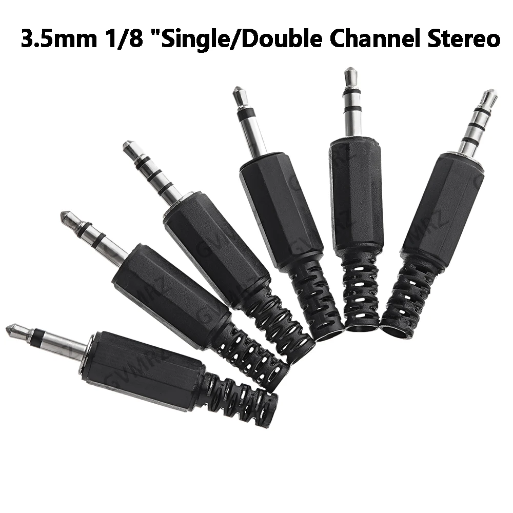 5PCS/lot 3 4 2 Section adapter connectors 3.5 Socket Type Audio Male Plug 3.5mm 1/8 