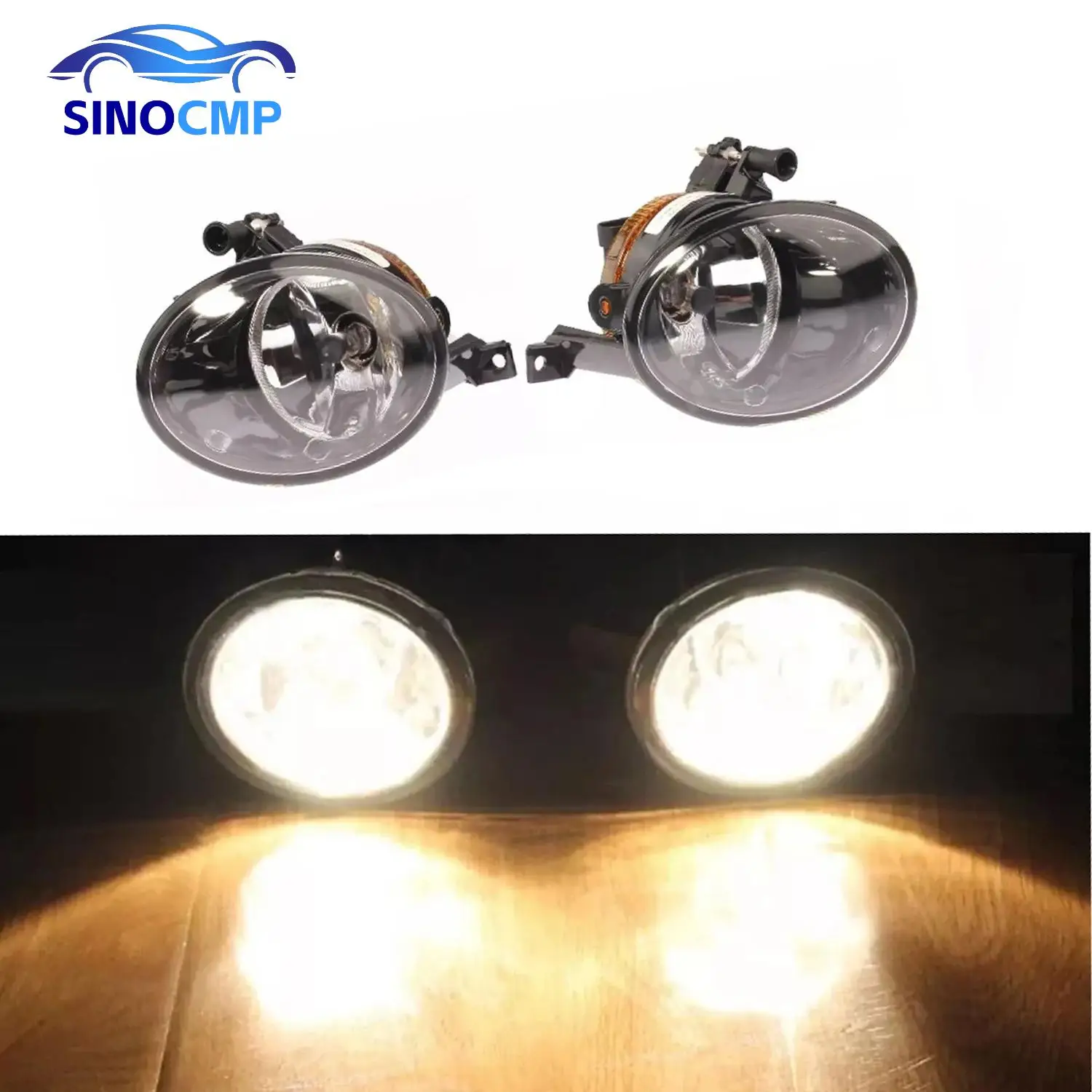 2pcs/Set 7P6941699 7P6941700 Fog Lamp Light Halogen Bulb For VW Touareg 10-14