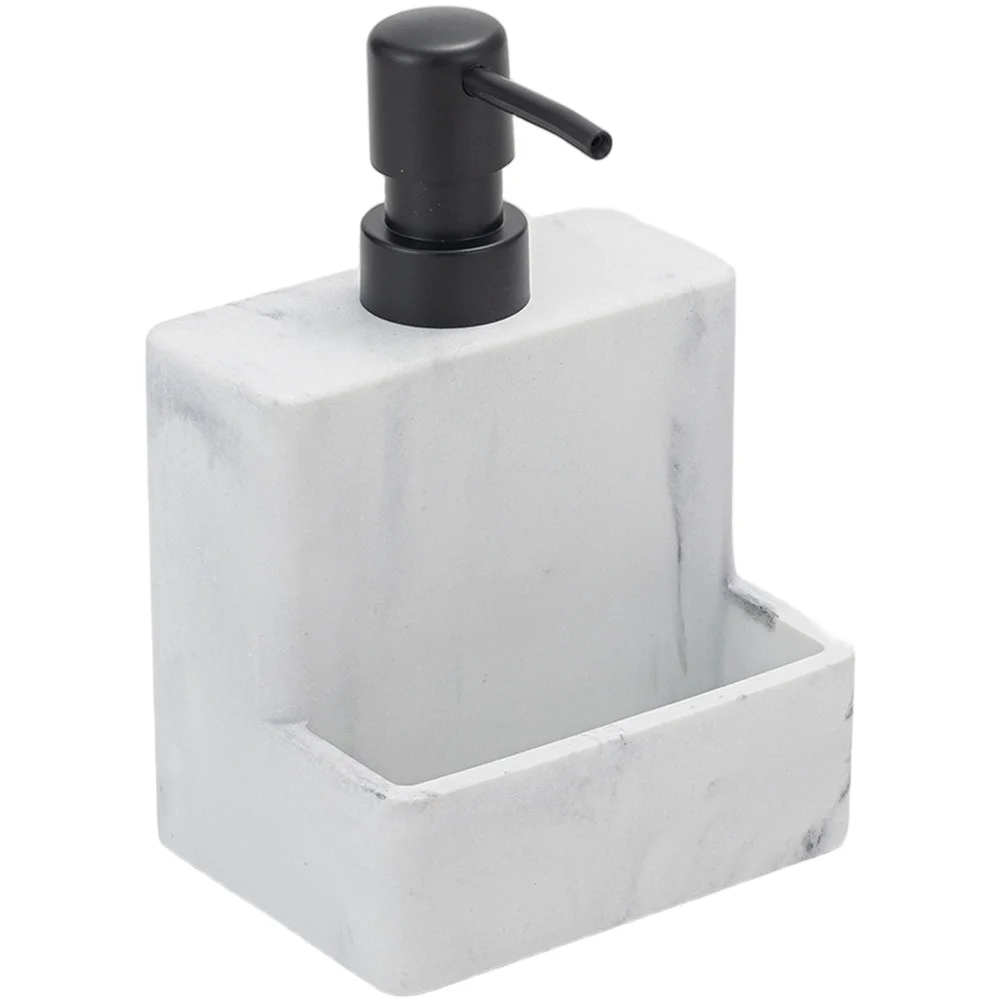 

Resin Soap Dispenser Set in Marble Finish with Large Capacity and Sponge Holder for Practical Kitchen and Bathroom Setup
