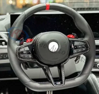 2025 Plug and play new model steering wheel suits for bmws  all F chassis G chassis carbon fiber center trim with M1 M2 buttons