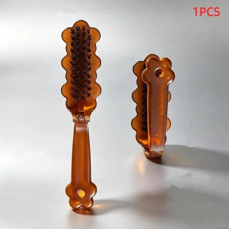 Foldable Bristle Comb Anti-Static Tangle-Free Portable Hair Styling Tool for Men Women Travel Home Use