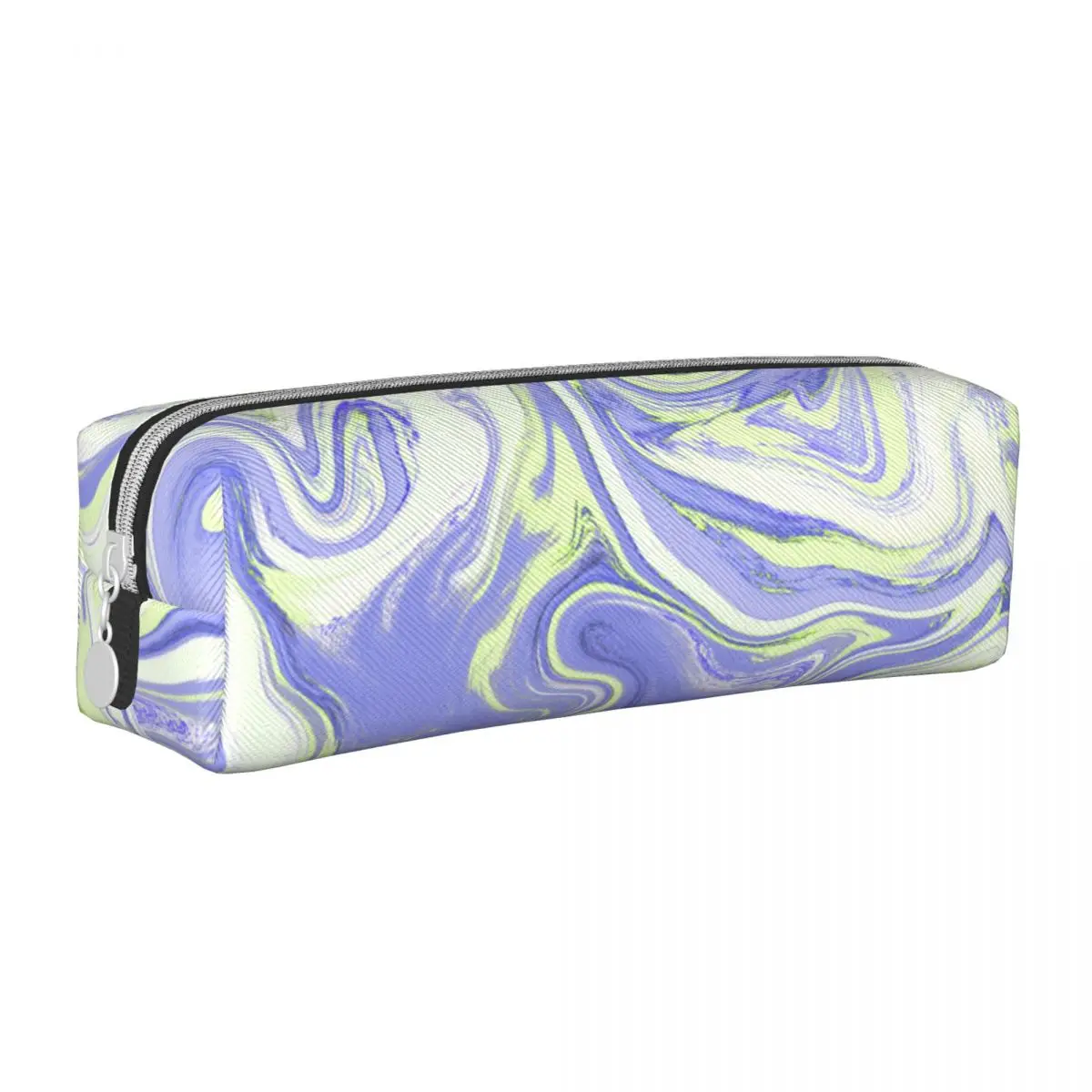 Purple Liquid Texture Abstract Pencil Cases Lovely Fashion Pen Holder Bag Girl Boy Big Students School Cosmetic Pencilcases