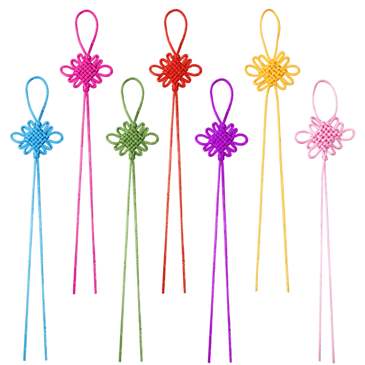 10pcs/lot 26-30cm chinesische Knoten bunte Hand stricken Tasseln Anhänger für Schmuck machen DIY Festival Party Home Decor Zubehör